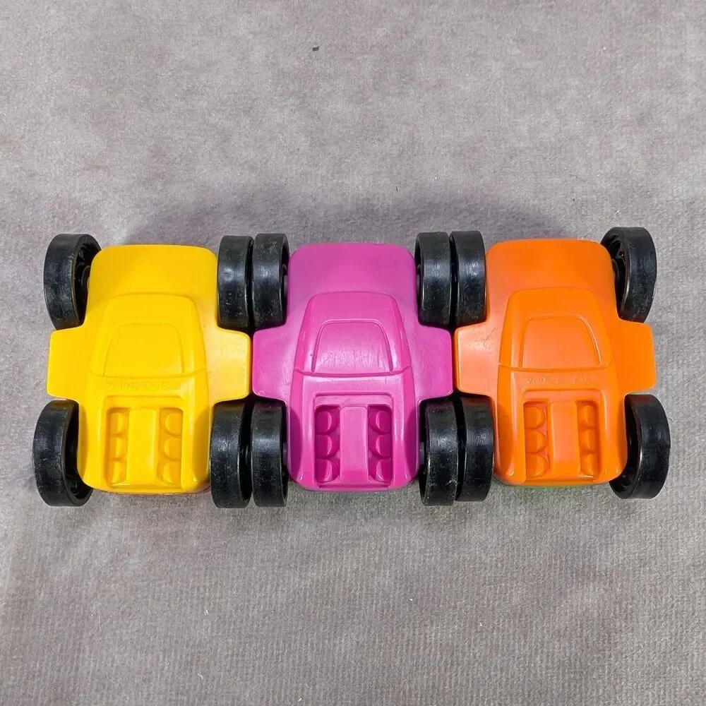 Vintage 1991 Fisher Price Tumbling Racers Vertical Racetrack Tower 2053 w/3 Cars